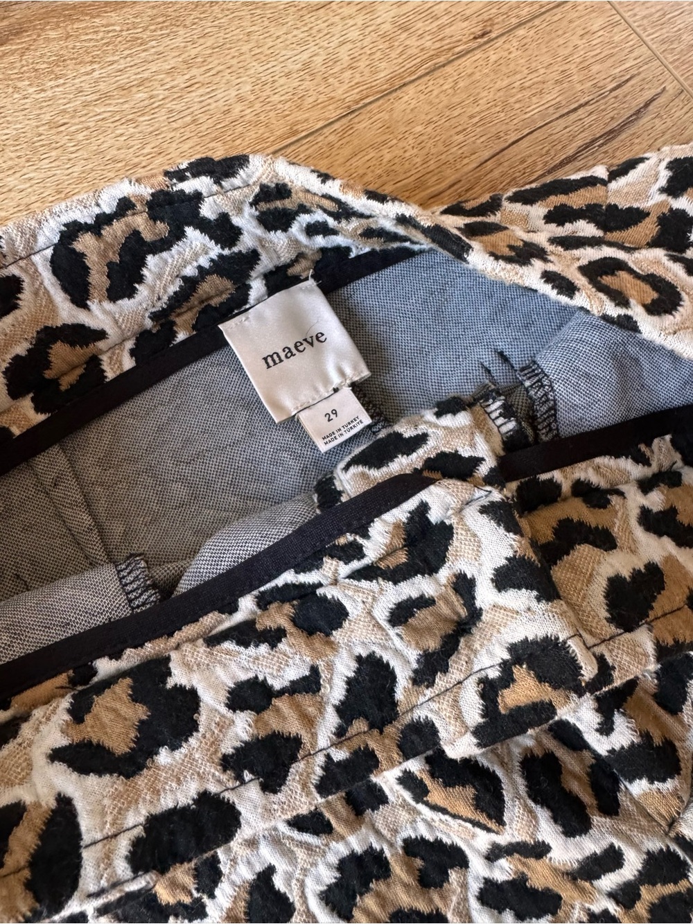 Anthropologie Maeve Leopard Print Wide Leg Pants - Picture 5 of 7